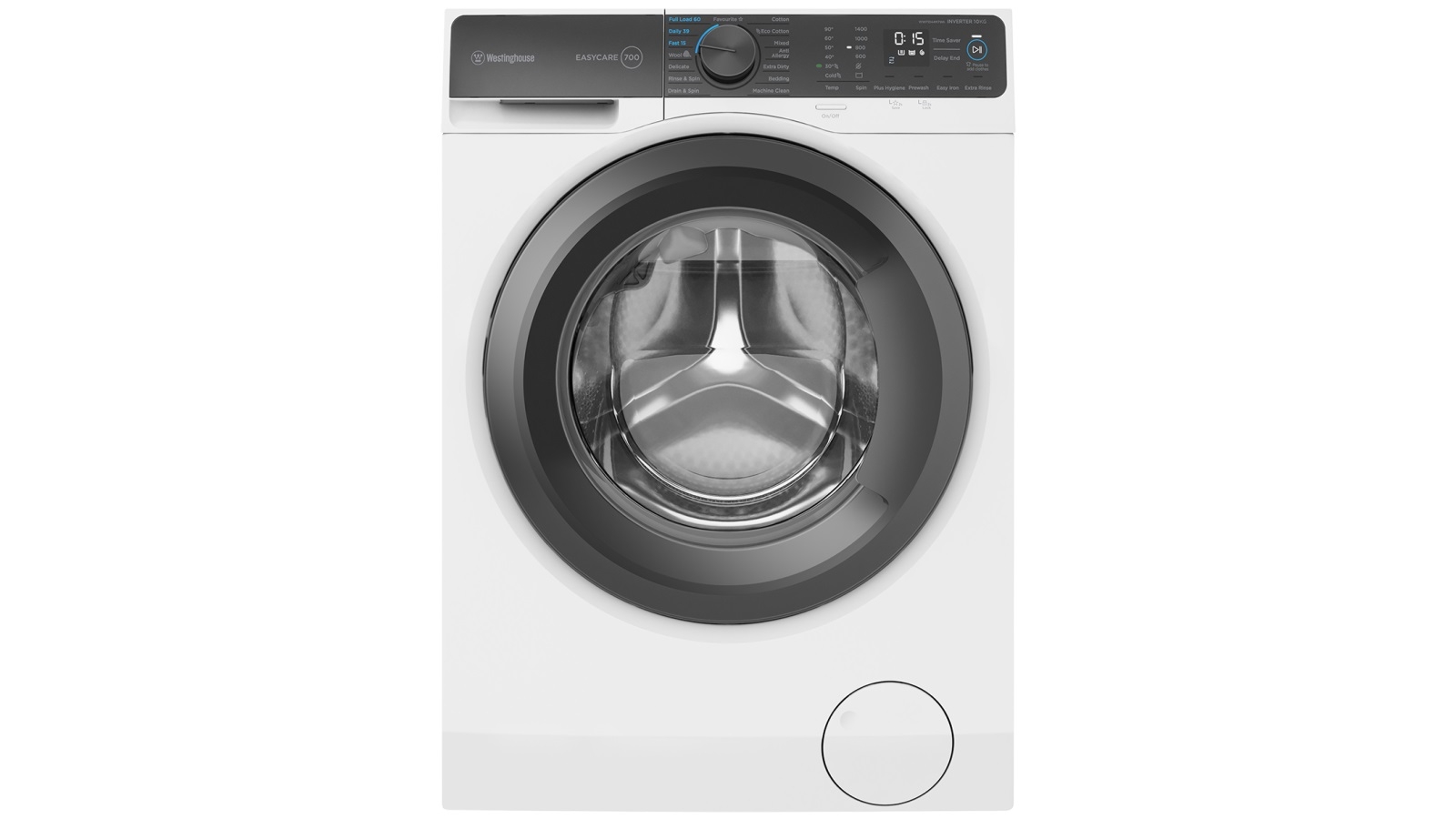 Westinghouse 10kg EasyCare Front Load Washing Machine plus 8kg Heat