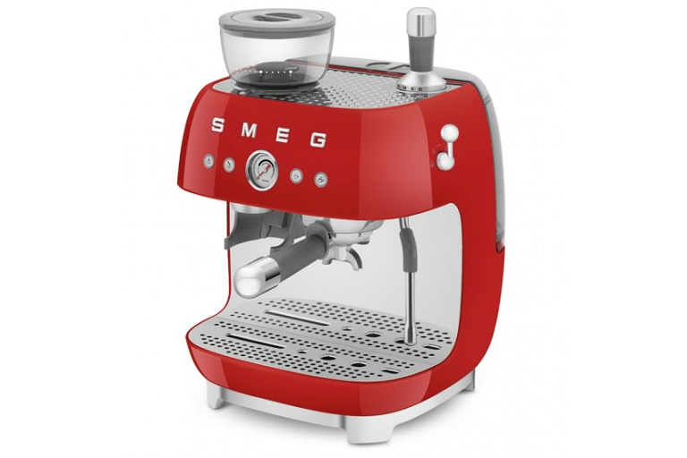 Smeg ‘50’s Style’ Coffee Machine with Built in Grinder Red Joyce Mayne