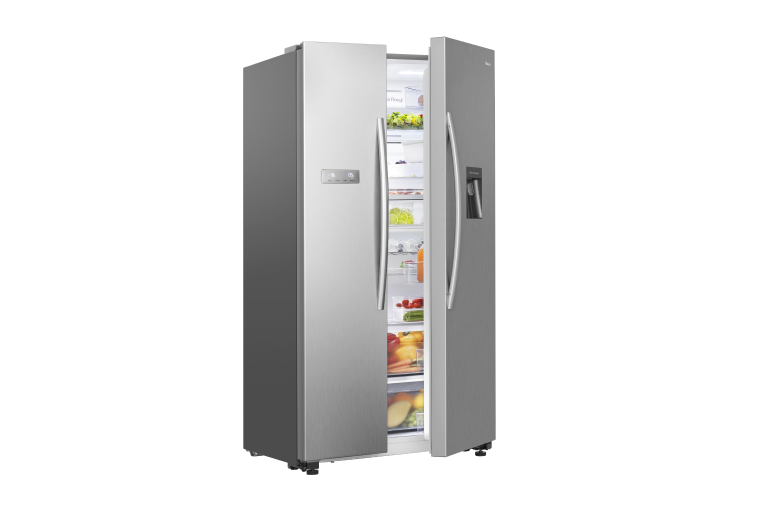 Hisense 578L Side By Side Fridge with Water Dispenser Stainless Steel